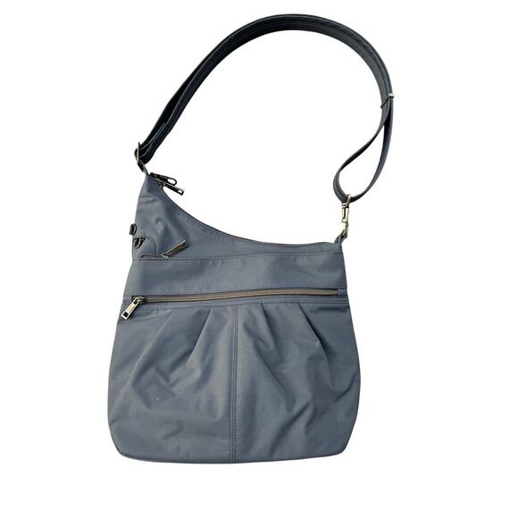 Travelon Anti-Theft Classic Crossbody bag/purse, RFID, Gray Canvas - Picture 1 of 10